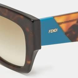 Fendi Havana/Grey Gradient FF0263/S Facets Square Sunglasses