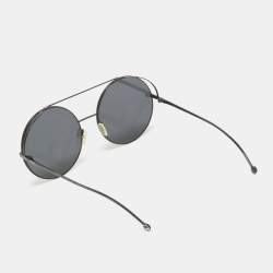 Pre Owned Fendi Black FF 0285/S Round Sunglasses
