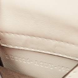 Fendi Off White Leather Mini Two Pocket Crossbody Bag