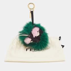Pre Owned Fendi Multicolor Fur Monster Bag Charm