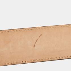Fendi Tobacco Zucca canvas and Leather FF Buckle Belt 80CM