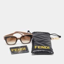 Fendi Brown Gradient 40098I Square Sunglasses