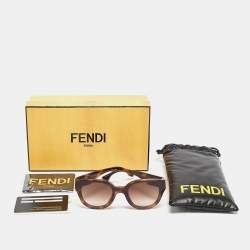 Fendi Tortoise Brown Gradient FE40111i First Square Sunglasses