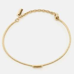 مملوكة مسبقًا Fendi Baguette Gold Tone Bracelet M