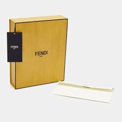 Pre Owned Fendi Fendigraphy Gold Tone Drop Earrings
