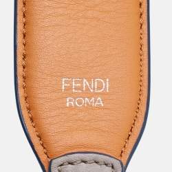 Fendi Grey Leather Multicolor Studded Strap You Shoulder Bag Strap