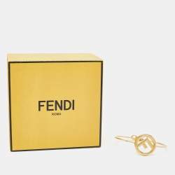 Fendi F is Fendi Gold Tone Narrow Bangle Bracelet L
