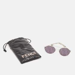 Fendi Black FF40060U FF Round Aviator Sunglasses