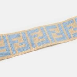 Fendi Beige/Blue Zucca Canvas and Leather Strap You Shoulder Bag Strap