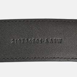 Fendi Black Leather FF Buckle Belt 65 CM