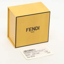 Pre Owned Fendi Green/Silver Palladium/Brass Fendi First Ear Cuff Earrings