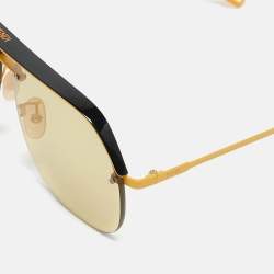 Fendi Yellow/Black FF M0095/G/S Frame Aviators Sunglasses