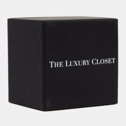 Pre Owned Fendi Baguette Silver Tone Open Cuff Bracelet