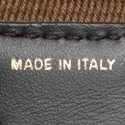 Pre Owned Fendi Brown Zucca Canvas and Leather Strap You Shoulder Strap