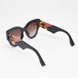 Pre Owned Fendi Black/Brown Gradient FF0264/S Cat Eye Sunglasses