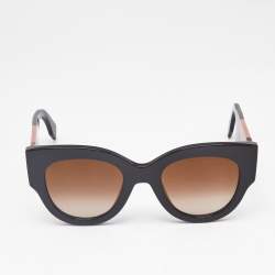 Pre Owned Fendi Black/Brown Gradient FF0264/S Cat Eye Sunglasses