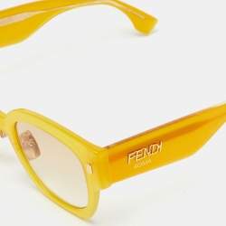 Fendi Yellow/Beige Gradient FF0458 Square Sunglasses