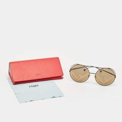Fendi Brown/Black FF 0285/S Round Sunglasses