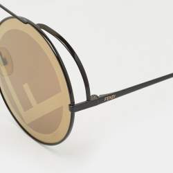 Fendi Brown/Black FF 0285/S Round Sunglasses
