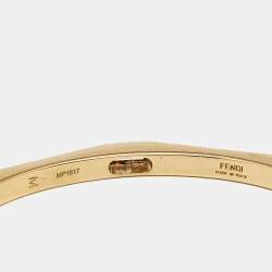 Fendi Baguette Enamel Gold Tone Bracelet M