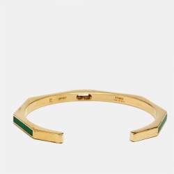 Fendi Baguette Enamel Gold Tone Bracelet M