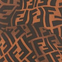 Fendi Brown Zucca Monogram Silk Stole 