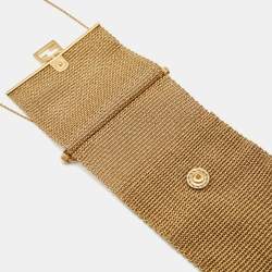 Fendi x Chaos Gold Tone Metal iPhone Case