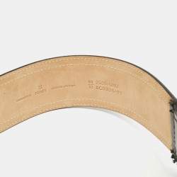 Fendi Black Patent Leather B Buckle Waist Belt 80CM
