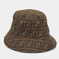 Fendi Brown Zucca Jacquard Bucket Hat
