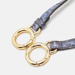 Fendi Blue/Black Python and Leather Adjustable Shoulder Bag Strap