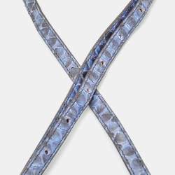 Fendi Blue/Black Python and Leather Adjustable Shoulder Bag Strap