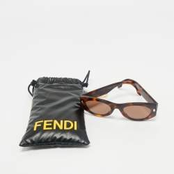Fendi Tortoise Brown FE40125I Frame Oval Sunglasses