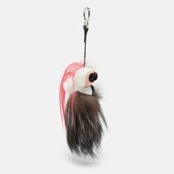 Fendi Multicolor Fur and Leather Karlito Bag Charm
