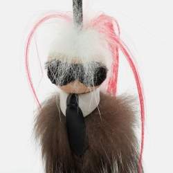 Fendi Multicolor Fur and Leather Karlito Bag Charm