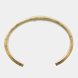 Pre Owned Fendi FF Aclyric Gold Tone bracelet M