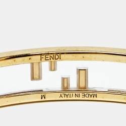 Pre Owned Fendi FF Aclyric Gold Tone bracelet M