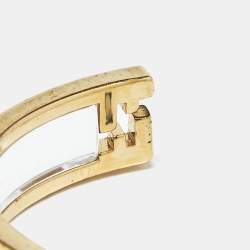 Pre Owned Fendi FF Aclyric Gold Tone bracelet M