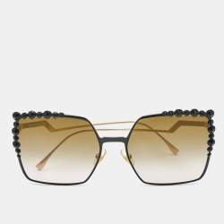 Fendi Brown Gradient FF 0259/S Embellished Oversized Sunglasses