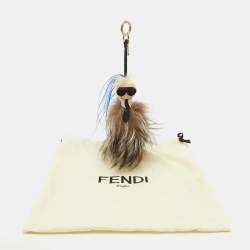 Pre Owned Fendi Multicolor Fur and Leather Karlito Bag Charm