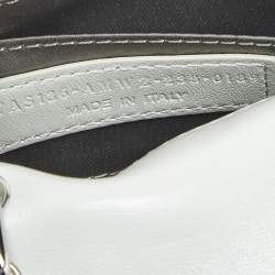 Pre Owned Fendi White Leather Nano Baguette Crossbody Bag Charm