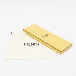 Pre Owned Fendi Red Silk Karligraphy Fringed Scarf