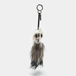 Pre Owned Fendi Multicolor Fur and Leather Karlito Bag Charm