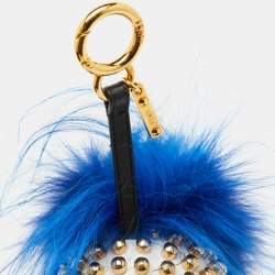 Pre Owned Fendi Tri Color Fur and Leather Karlito Bag Charm