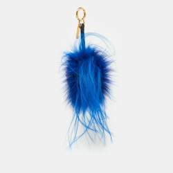Pre Owned Fendi Tri Color Fur and Leather Karlito Bag Charm
