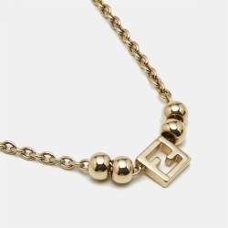 Pre Owned Fendi F is Fendi Gold Tone Necklace