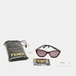 مملوكة مسبقًا Fendi Dark Brown/Black FE40087U Cat Eye Sunglasses