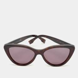 مملوكة مسبقًا Fendi Dark Brown/Black FE40087U Cat Eye Sunglasses
