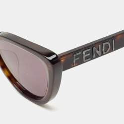 مملوكة مسبقًا Fendi Dark Brown/Black FE40087U Cat Eye Sunglasses