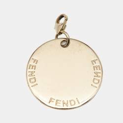 Pre Owned Fendi Identification Love Enamel Gold Tone Charm