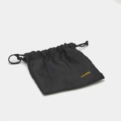 Pre Owned Fendi  Identification Heart Crytslas Gold Tone Charm